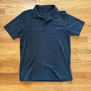 Travis Mathew Dark Gray Striped Polo